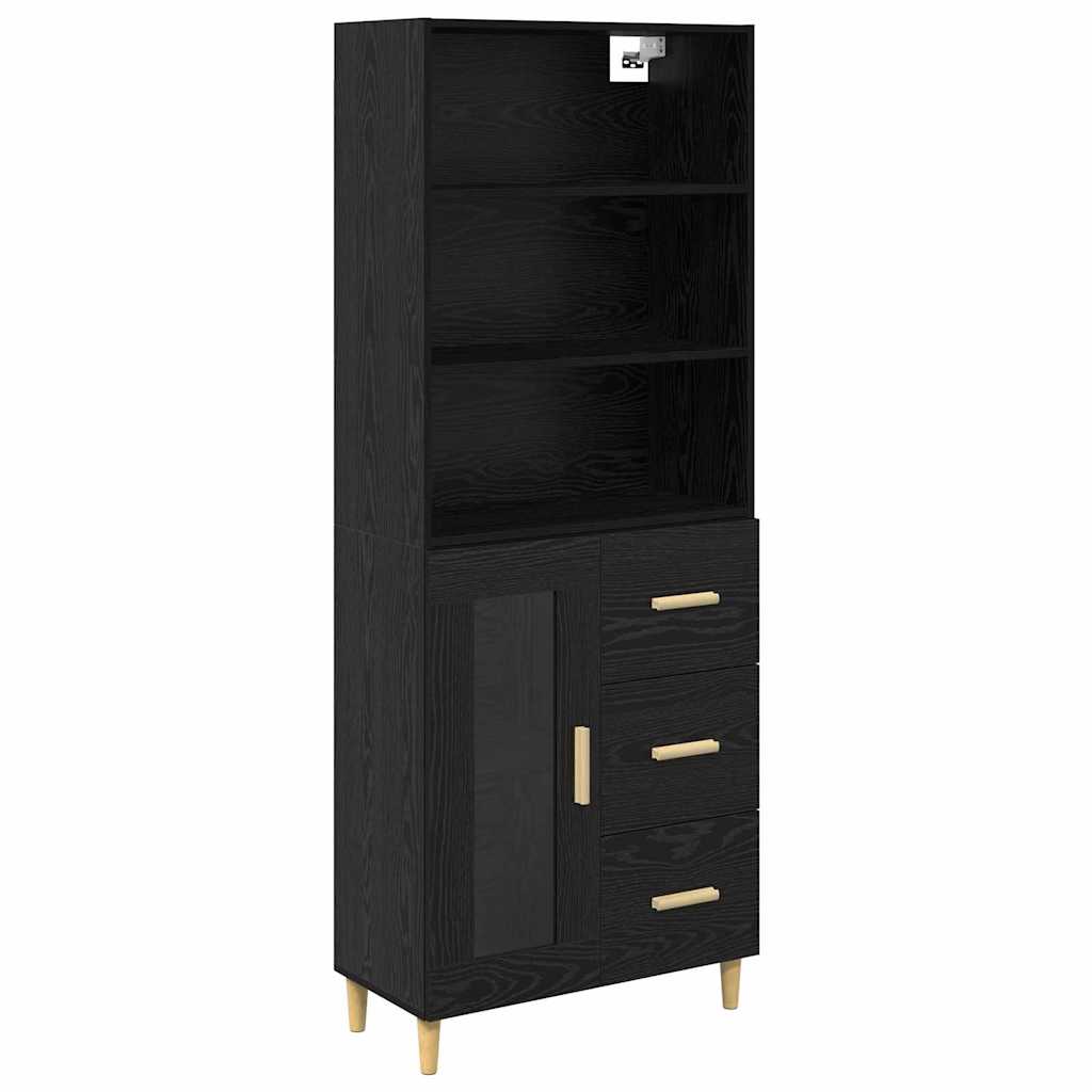 Highboard Altholz 69,5 x 32,5 x 180 cm Holzwerkstoff