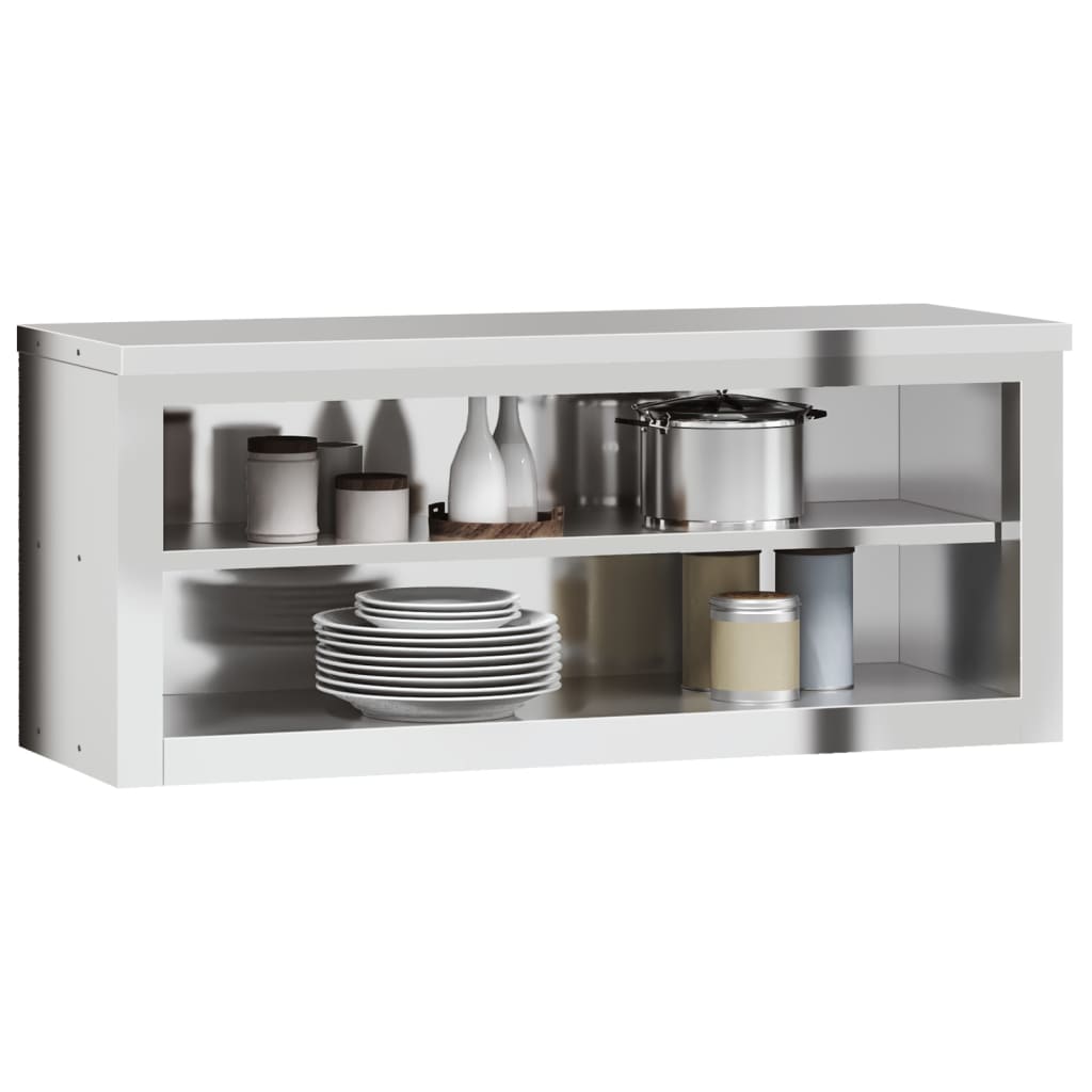 Küchen-Wandschrank mit Schiebetüren Edelstahl