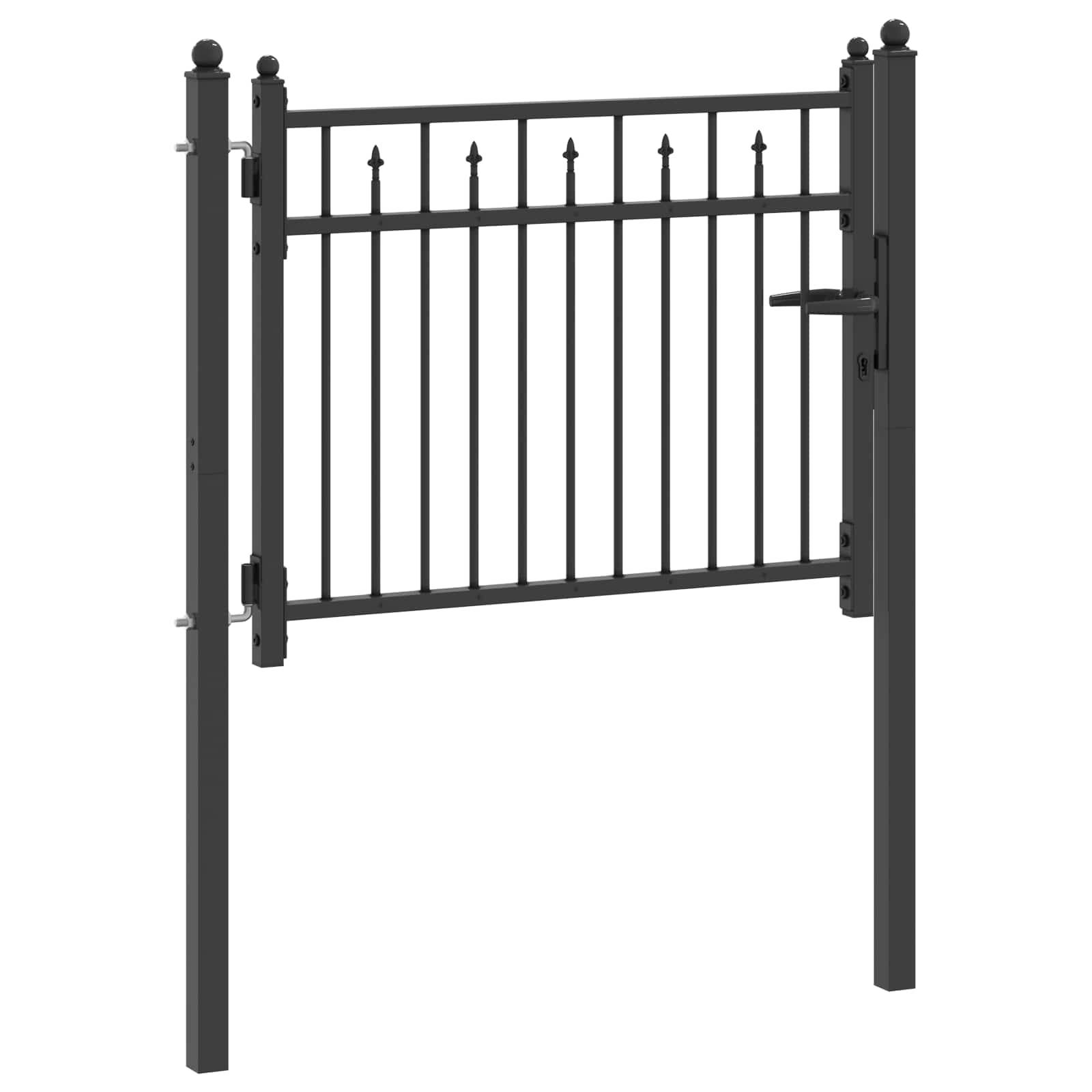 Zauntor HORST 100 x 75 cm Metall Schwarz Abschließbar