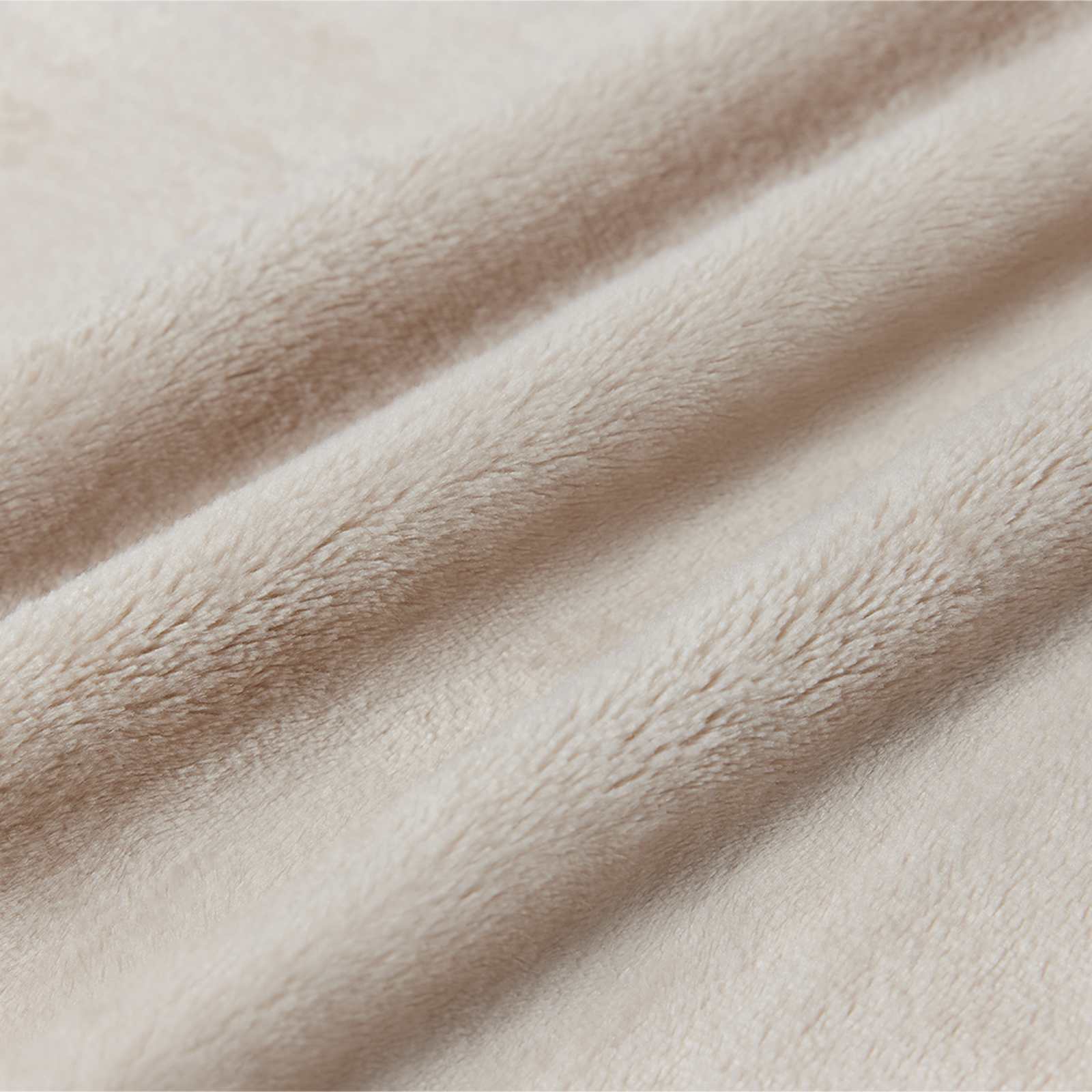 Überwurfdecke Beige 130 x 150 cm Fleece