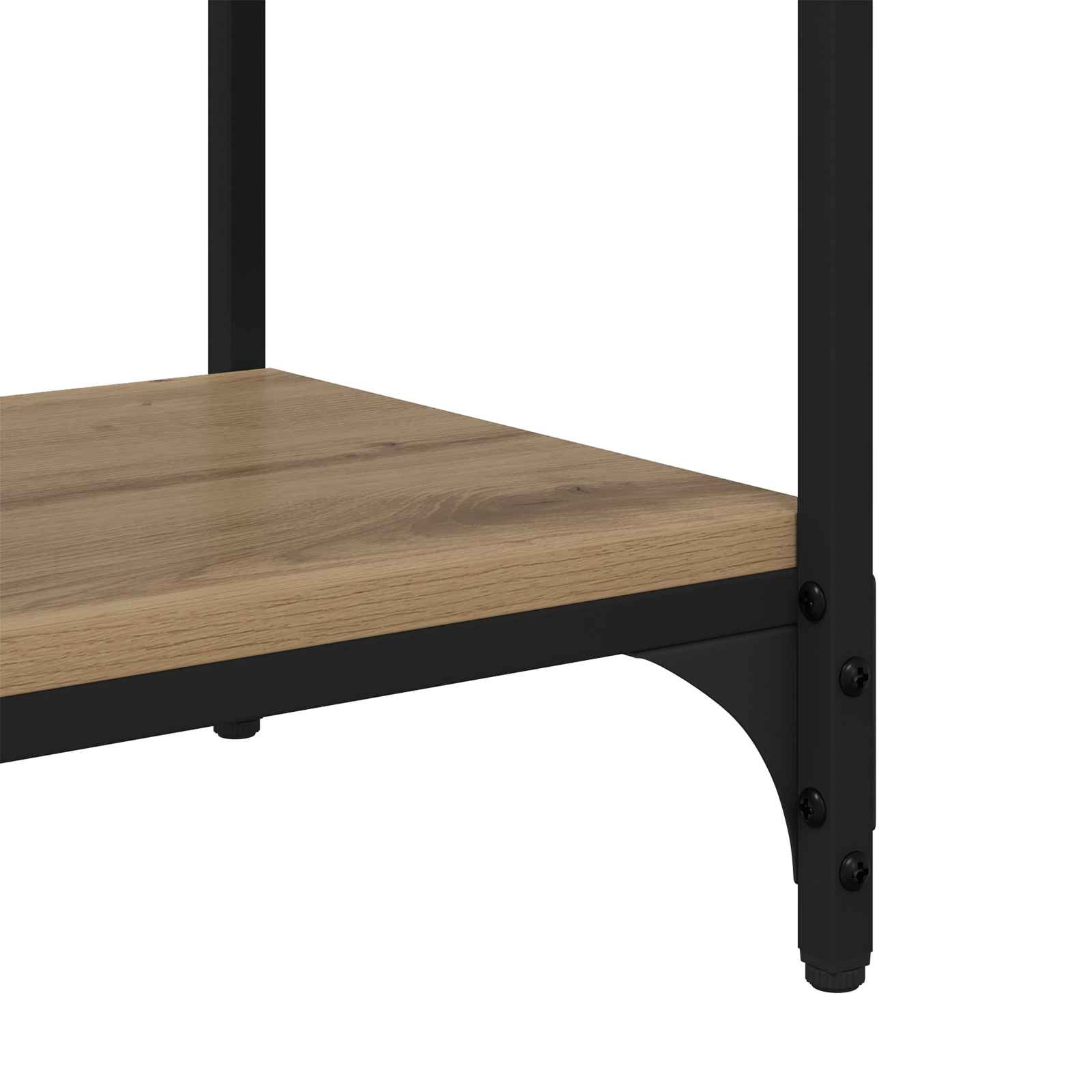 Bücherregal Schwarz 40x33x70,5 cm Holzwerkstoff und Stahl