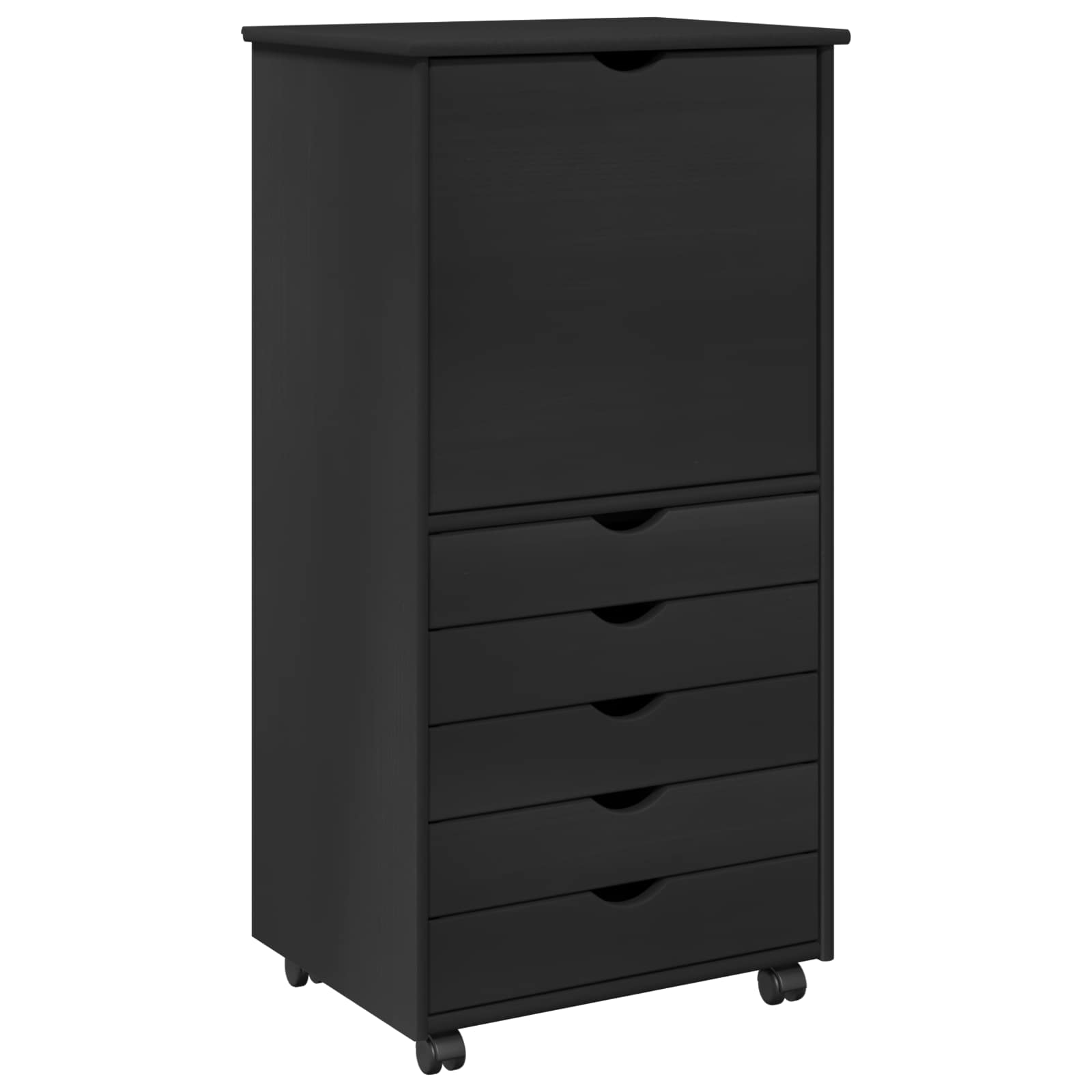 Rollschrank Honigbraun 53 x 39 x 103 cm Massivholz Kiefer