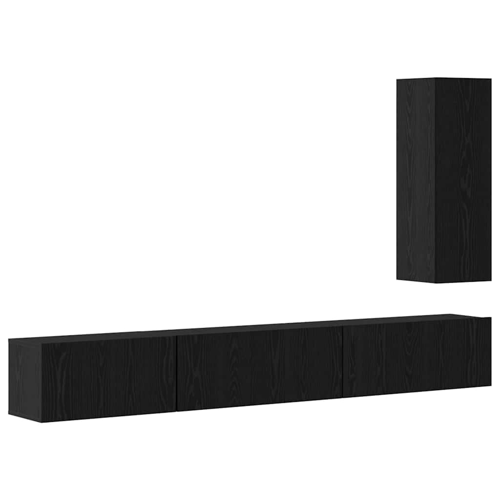 4-tlg. TV-Schrank-Set Weiß Holzwerkstoff
