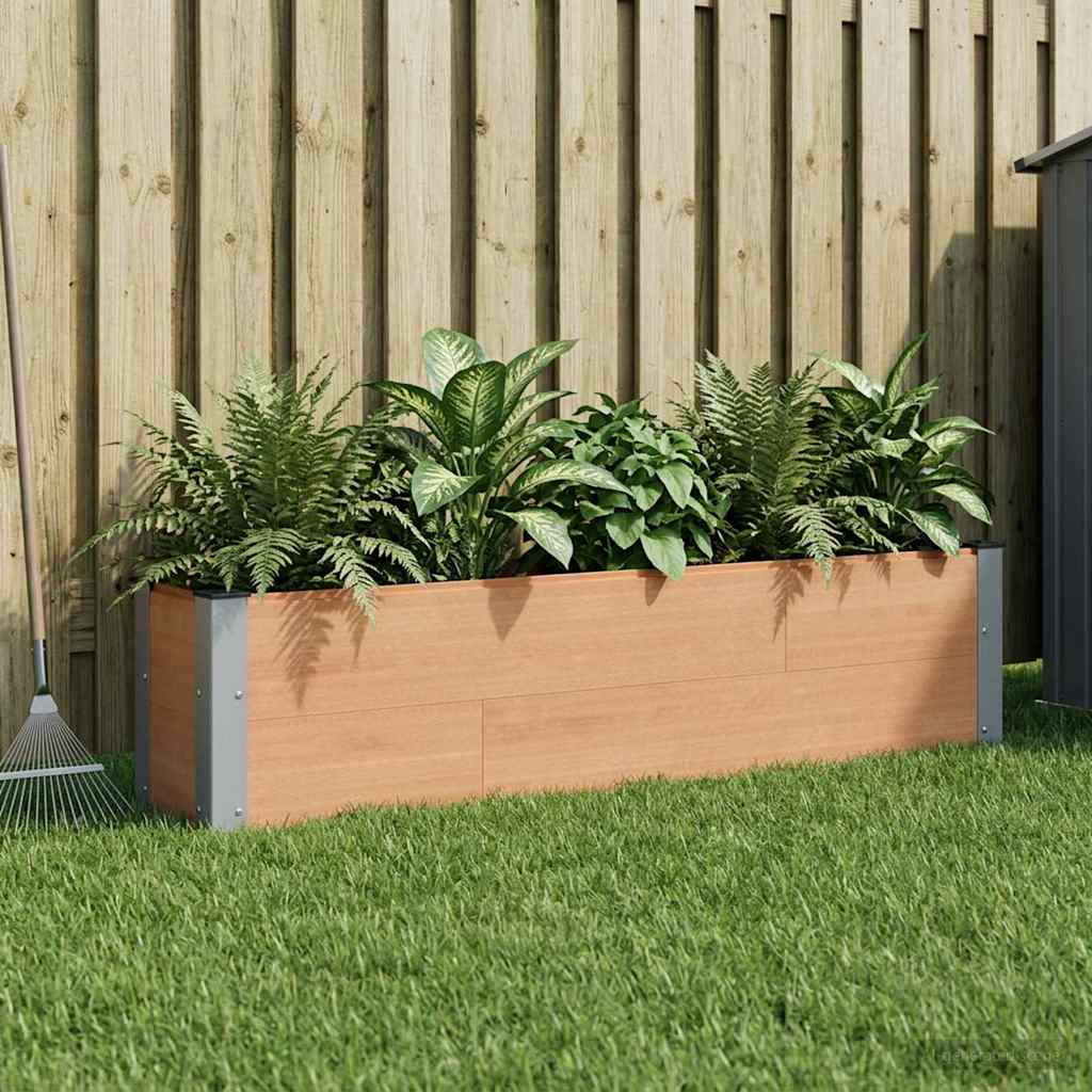 Garten-Hochbeet 200x50x54 cm WPC Grau
