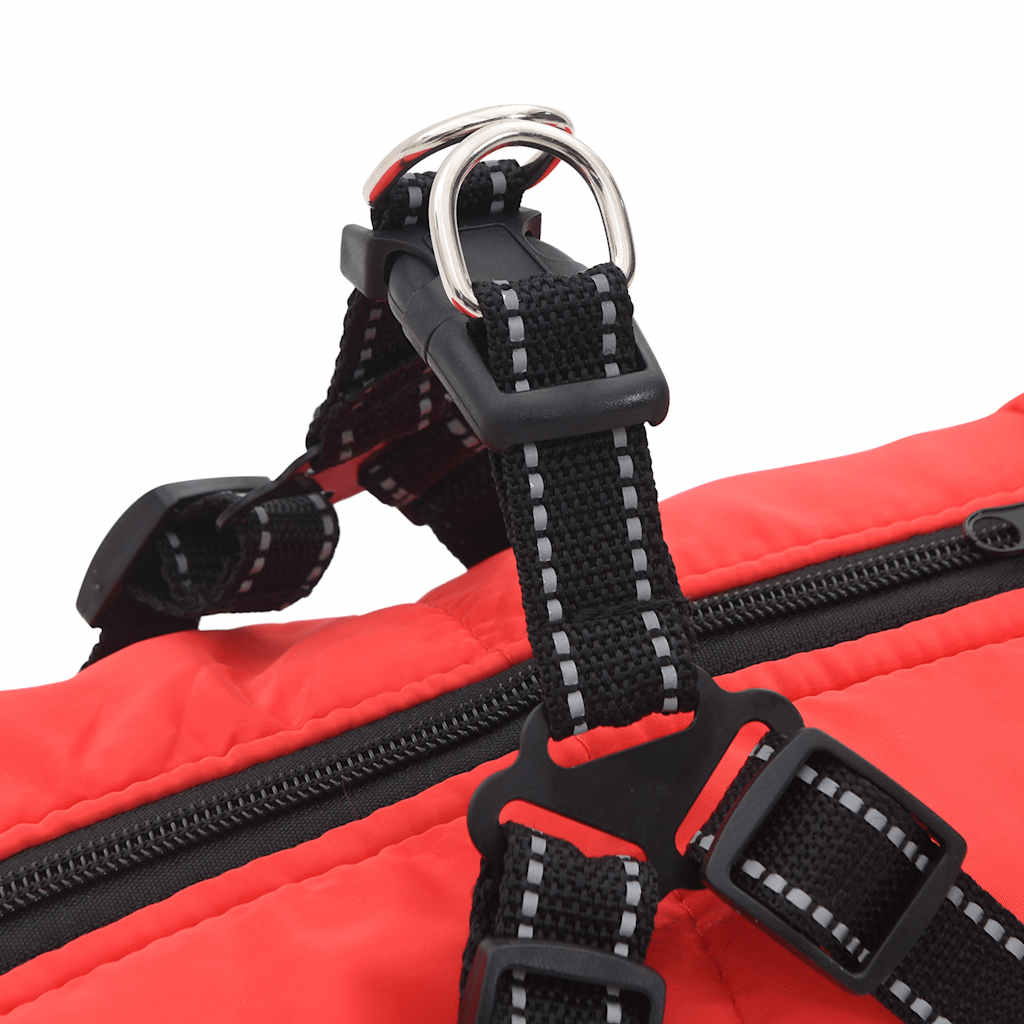 Hundemantel mit Geschirr Wasserdicht Reflektierend Lila L48