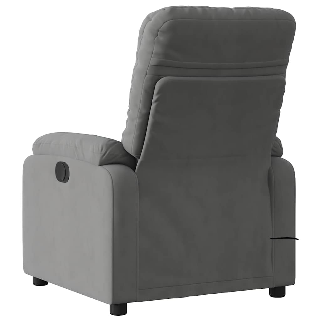 Massagesessel mit Liegefunktion, braun, Mikrofaserstoff