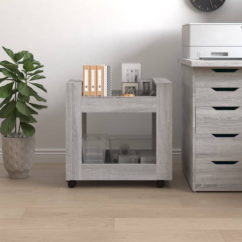 Bürowagen Weiß 60x45x60 cm Holzwerkstoff