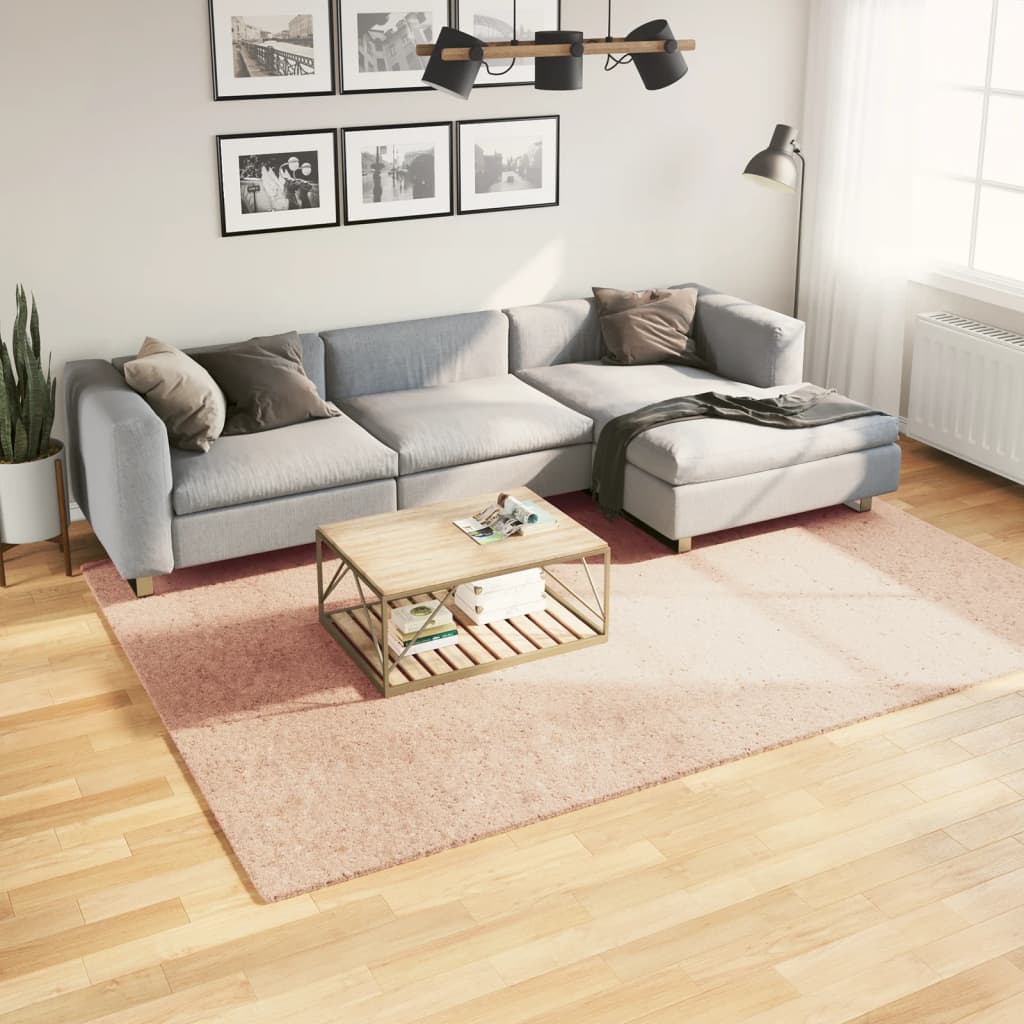Teppich HUARTE Kurzflor Weich und Waschbar Anthrazit 60x110 cm