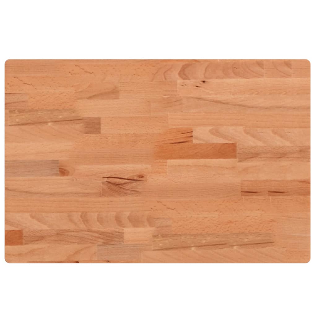 Tischplatte 80x40x1,5 cm Rechteckig Massivholz Buche
