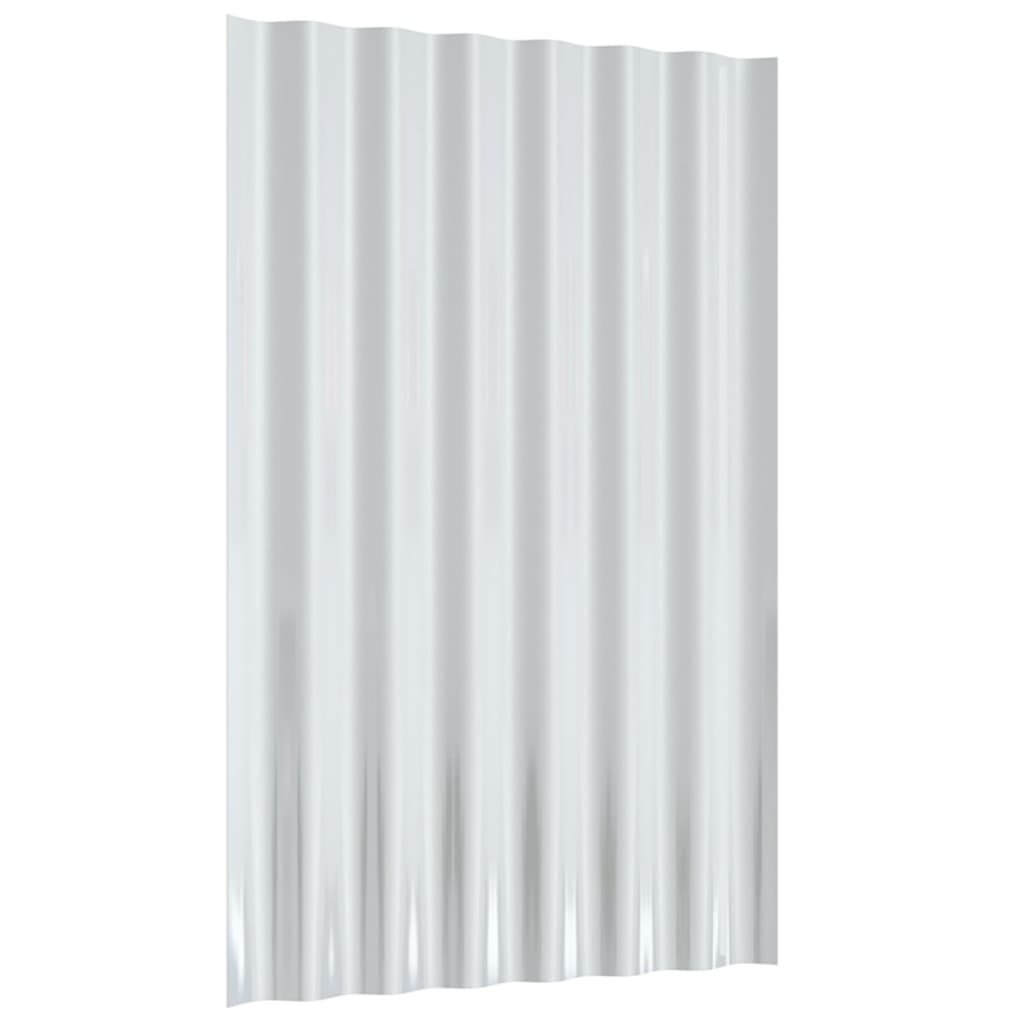 Dachpaneele 12 Stk. Verzinkter Stahl Grün 100x36 cm