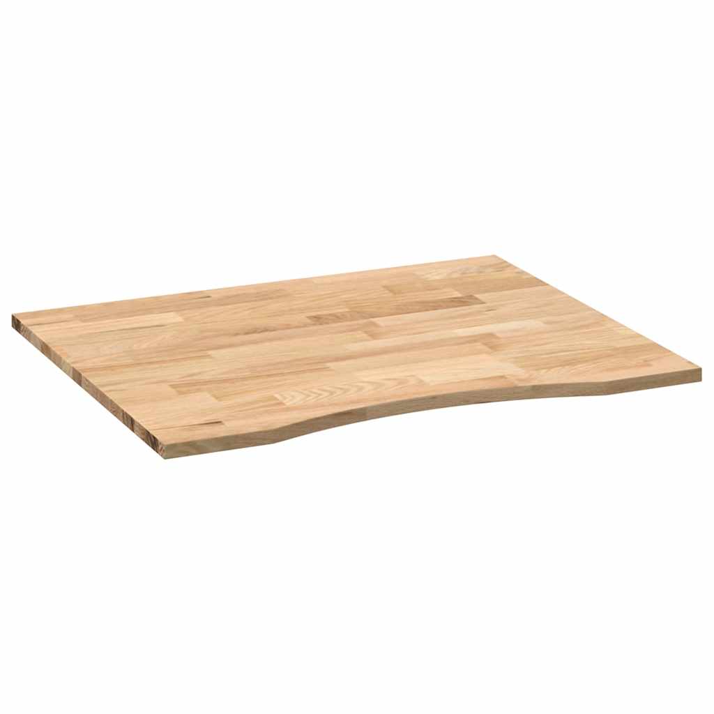 Schreibtischplatte Unbehandelt 80x50x2,5 cm Massivholz Eiche