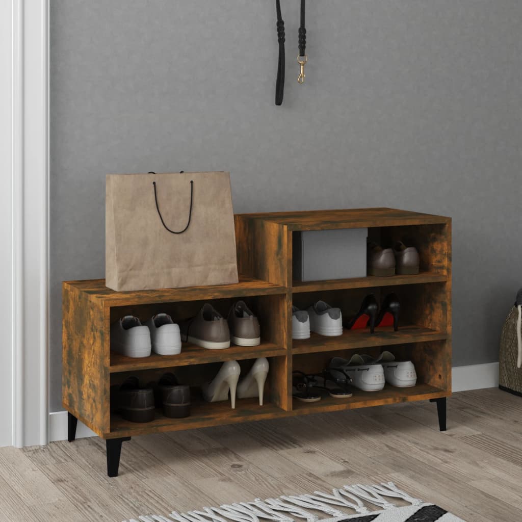 Schuhregal Weiß 102x36x60 cm Holzwerkstoff