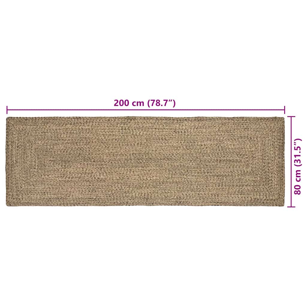 Bereichsteppiche Natürlich und Weiß 60 x 110 cm Jute