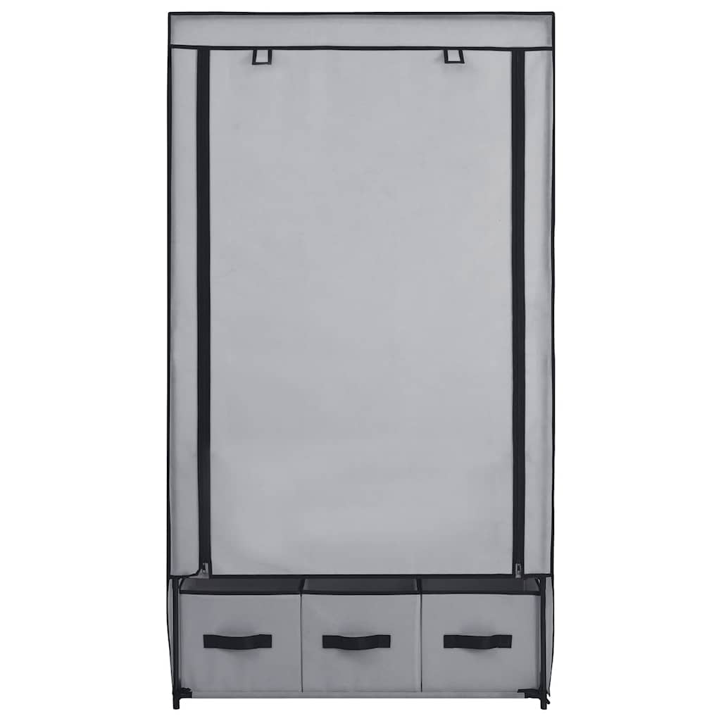 Kleiderschrank Schwarz 87 x 49 x 159 cm Stoff