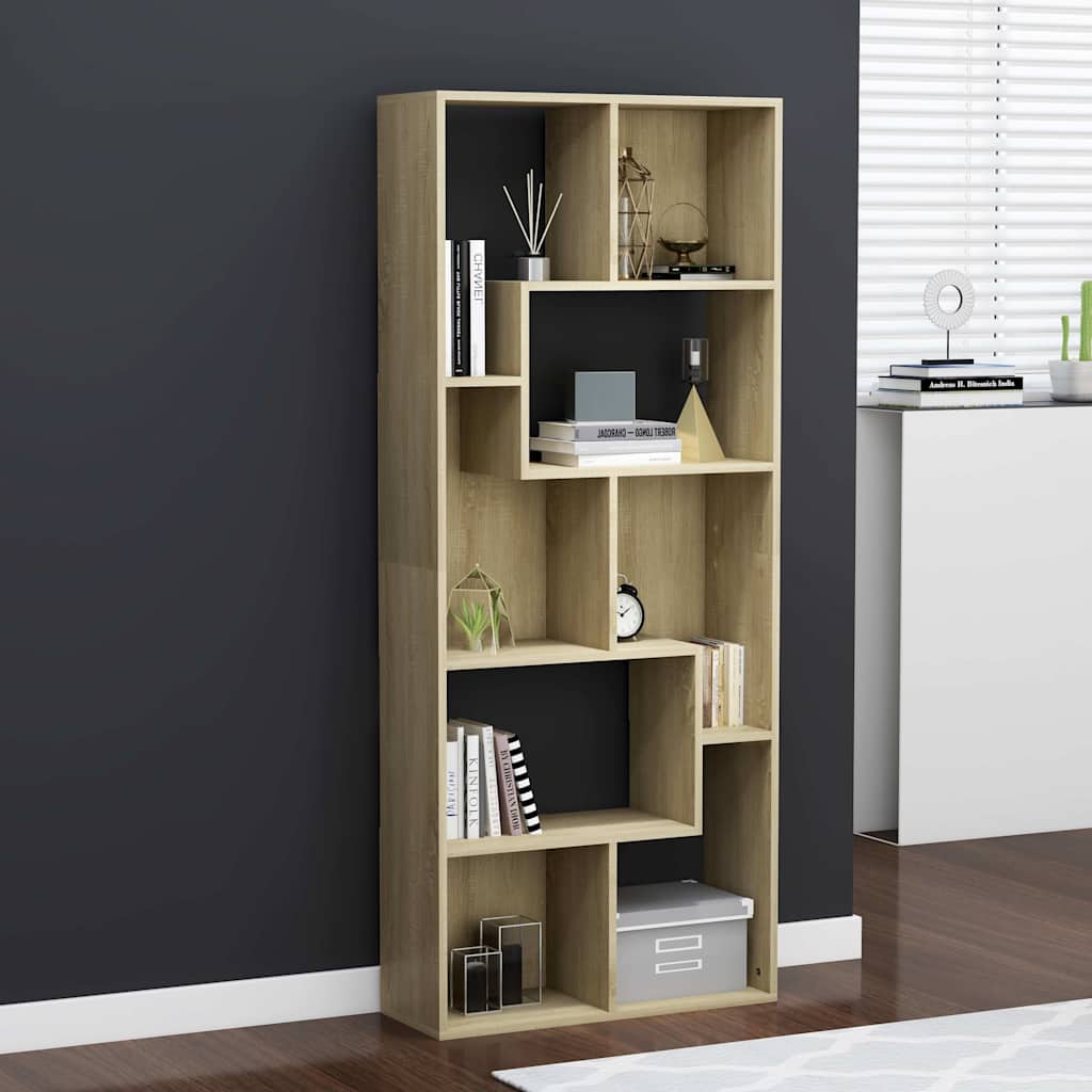 Bücherregal Weiß 67x24x161 cm Holzwerkstoff