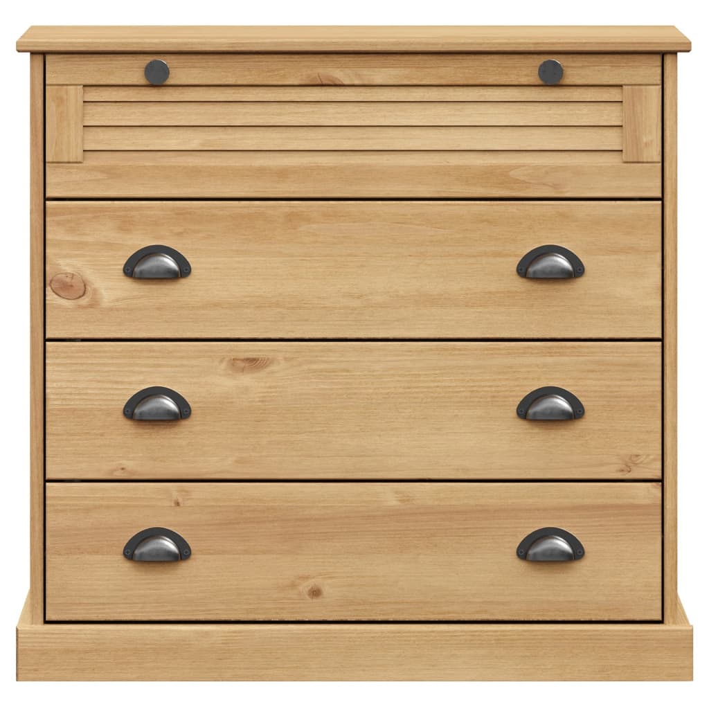 Kommode VIGO Weiß 80x40x76 cm Massivholz Kiefer