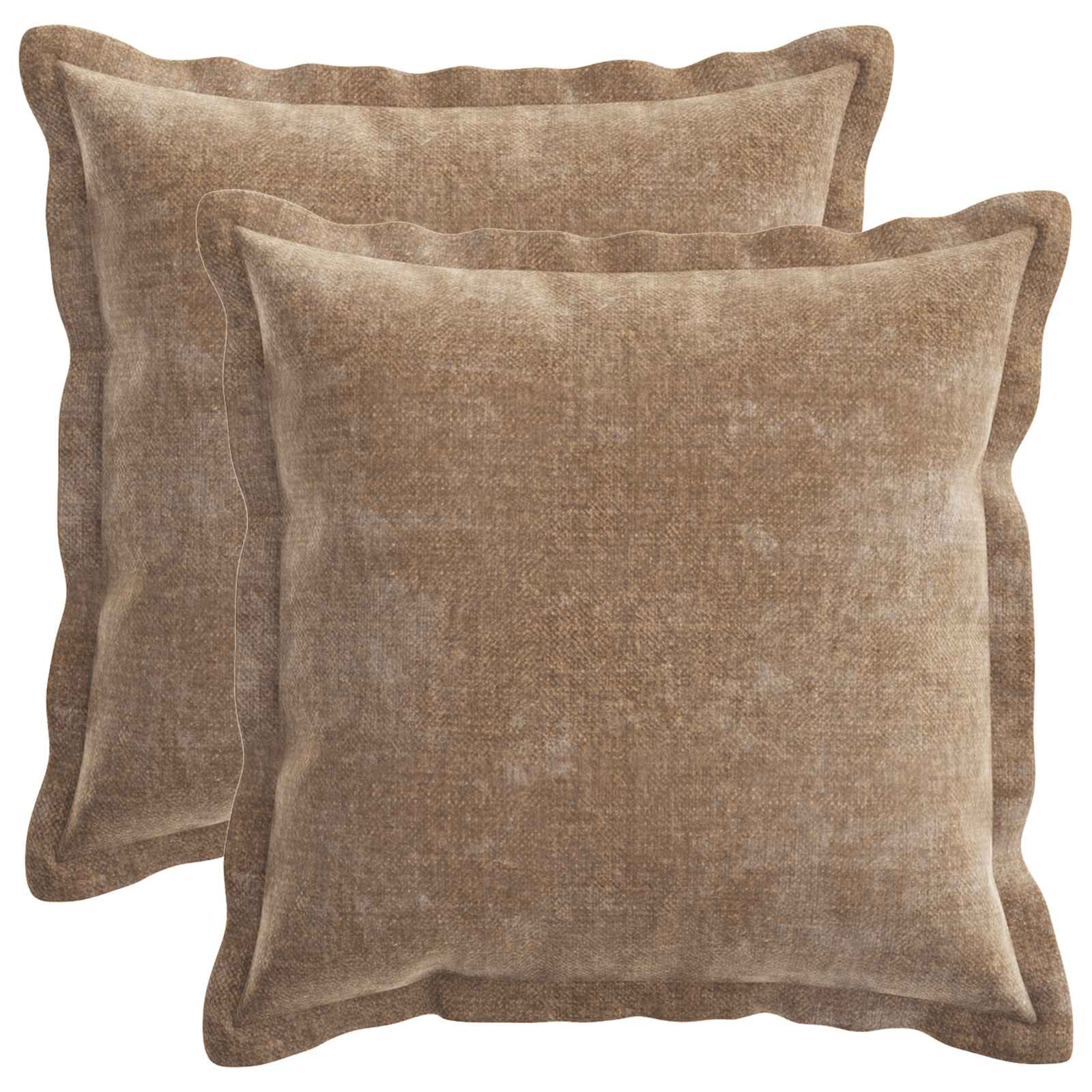 Kissenbezug 2 Stk. HOUTEN Dunkelgrau 30 x 30 cm Chenille-Stoff