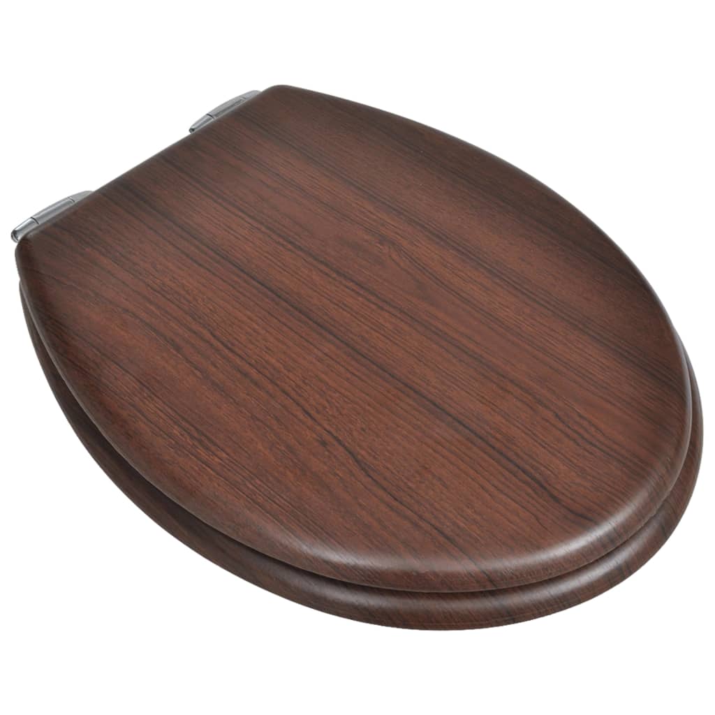 Toilettensitz MDF Deckel mit Absenkautomatik Design Weiß