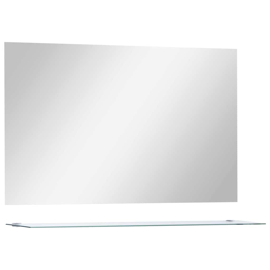 Wandspiegel mit Regal 50×60 cm Hartglas
