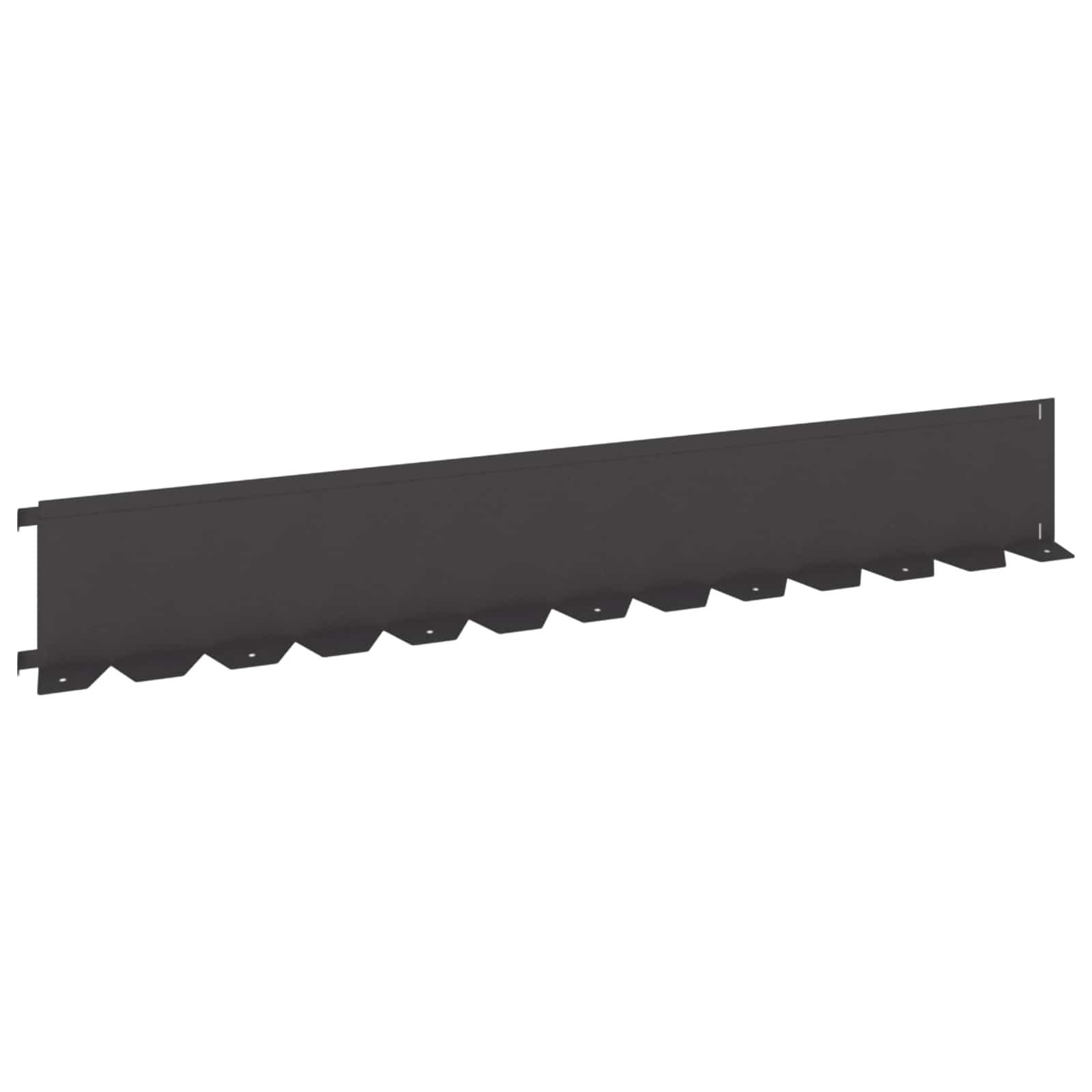 Raseneinfassung 10 pcs 102 x 4 x 4 cm Stahl Schwarz