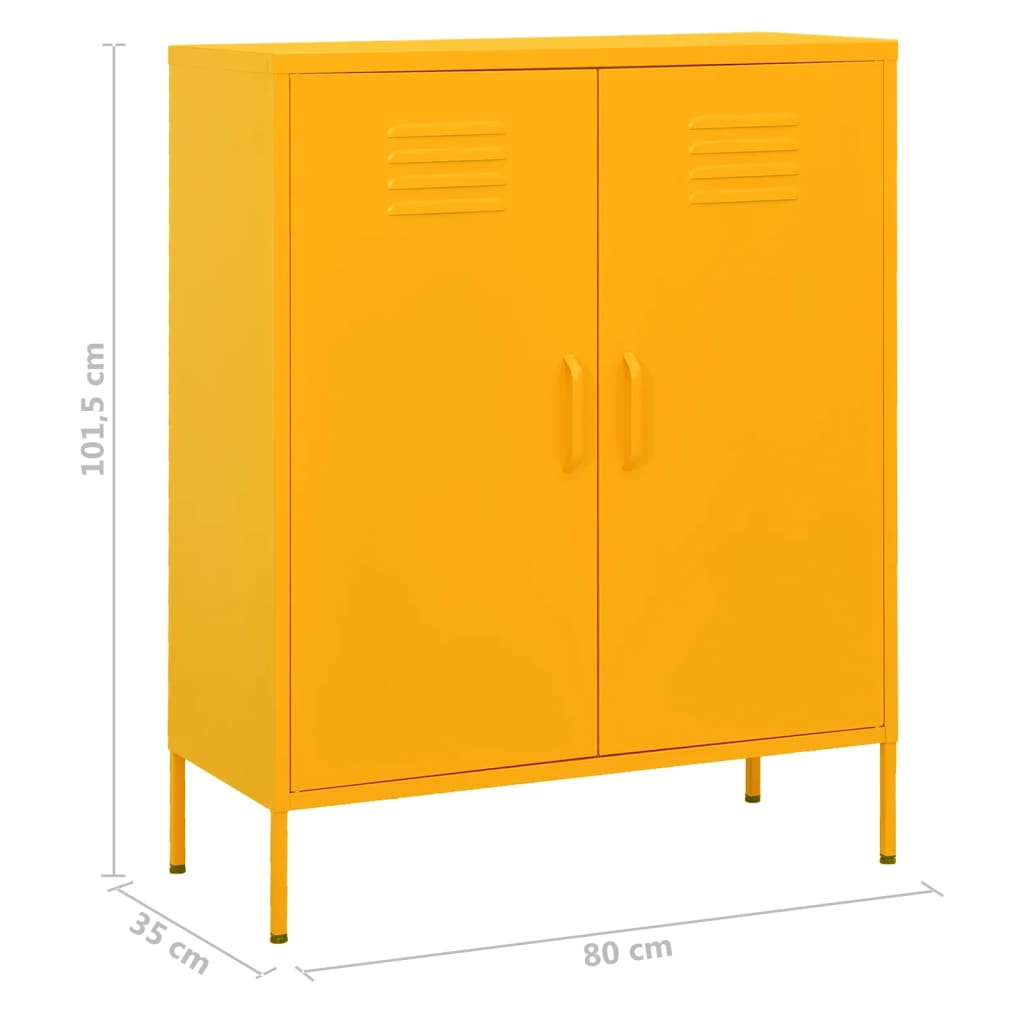 Beistellschrank Olivgrün 80x35x101,5 cm Stahl