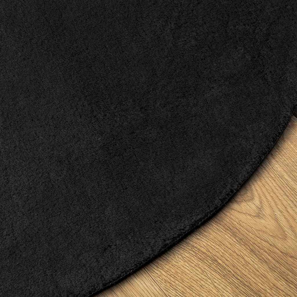 Teppich HUARTE Kurzflor Weich und Waschbar Anthrazit 60x110 cm