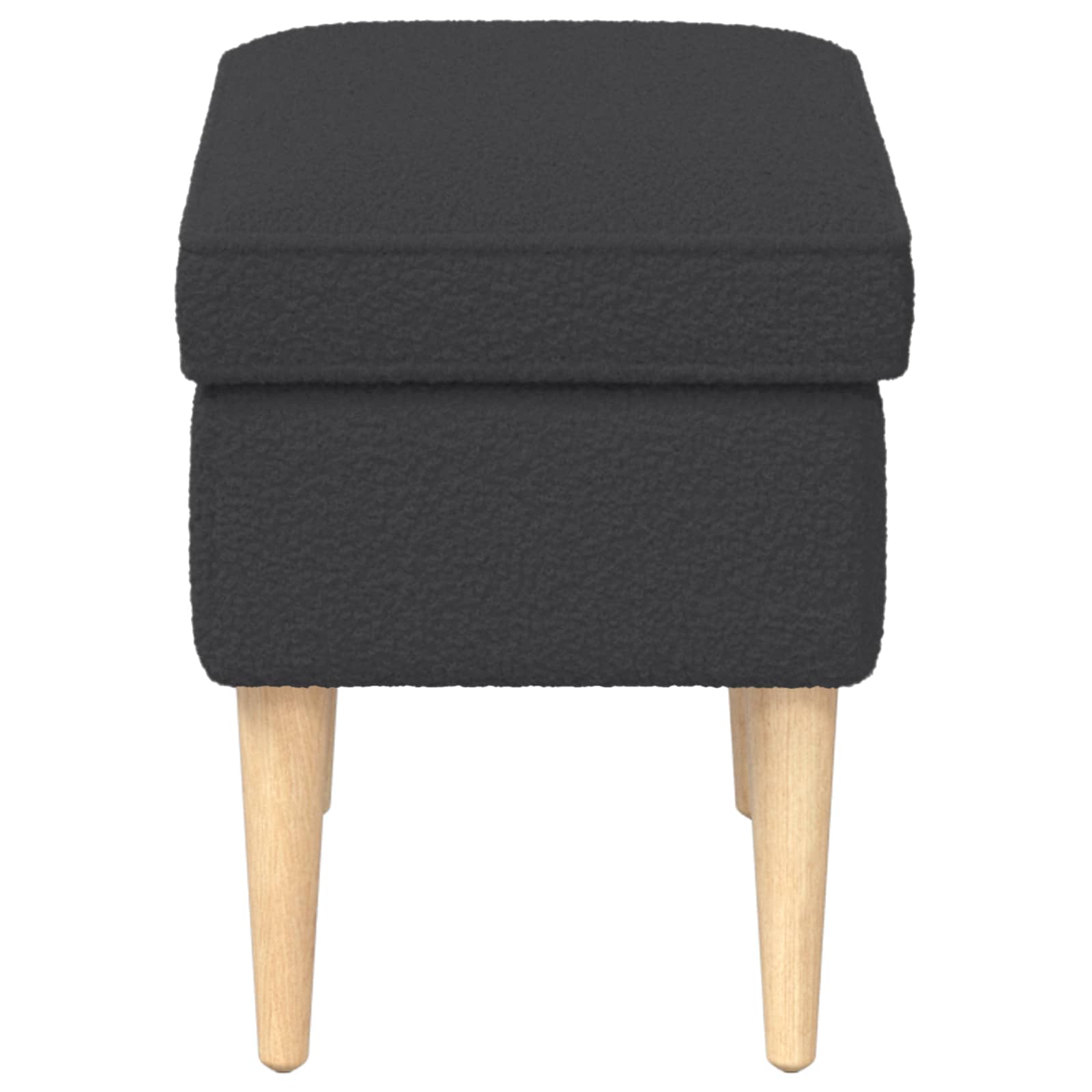 Hocker Creme 55 x 35 x 41 cm Bouclé