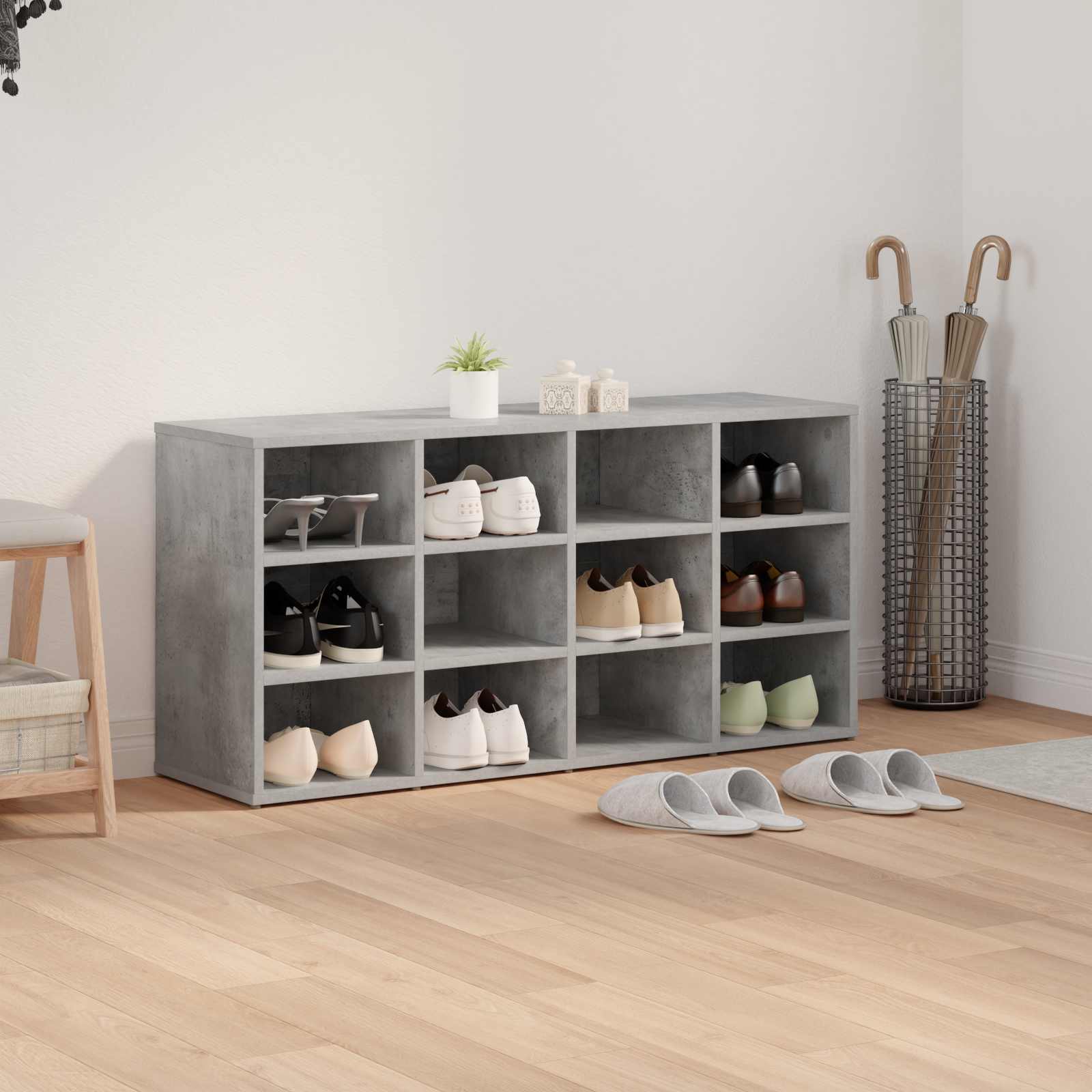 Schuhregale 2 Stk. Weiß 52,5x30x50 cm