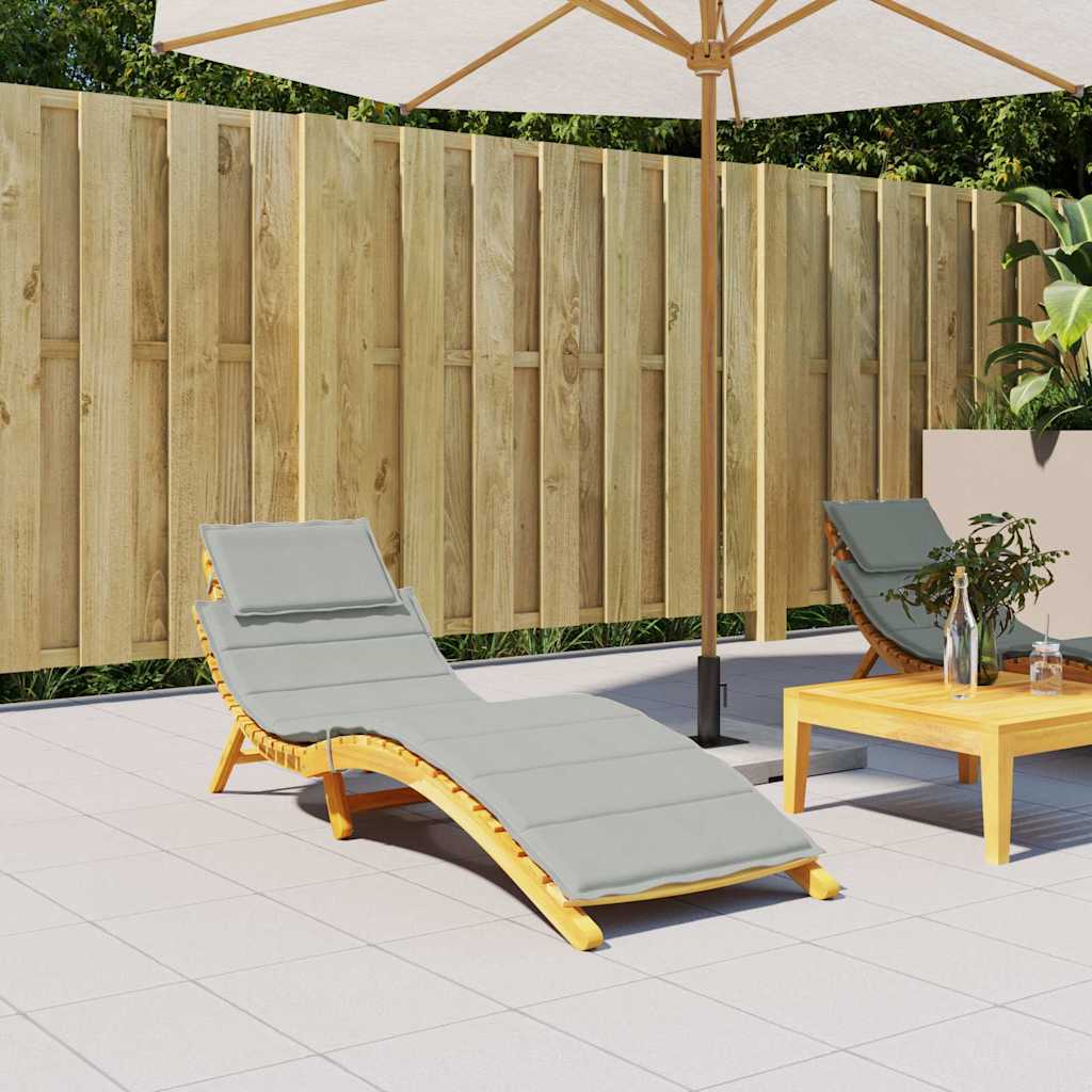 Sonnenliegen-Auflage Melange Anthrazit 186x58x4 cm Stoff