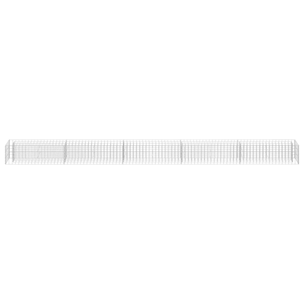 Gabionen-Hochbeet Verzinkter Stahl 90x30x10 cm