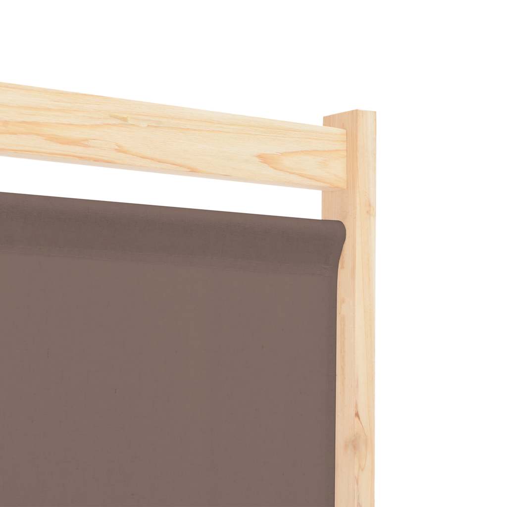 5-teiliger Raumteiler Creme 200 x 170 x 4 cm Stoff