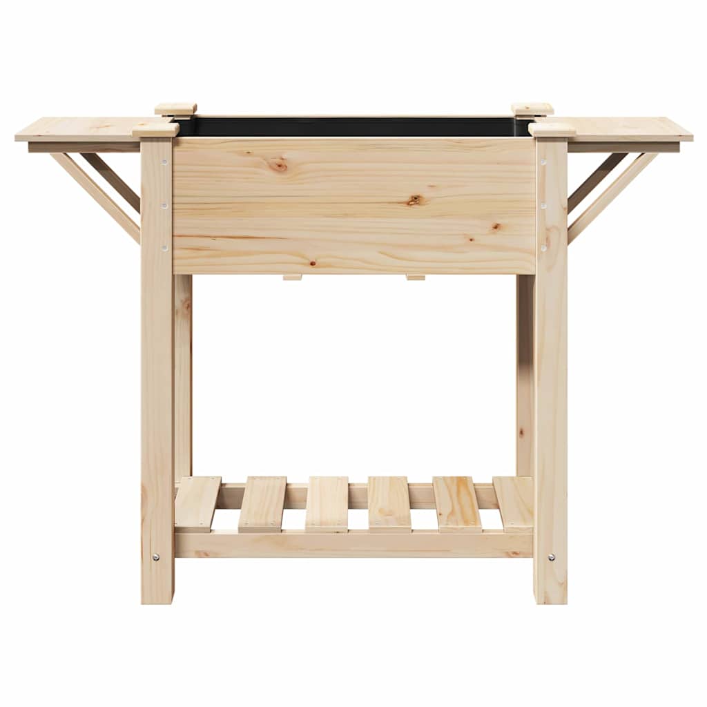 Garten-Pflanzgefäß mit Regal Beige 111 x 37 x 76,5 cm