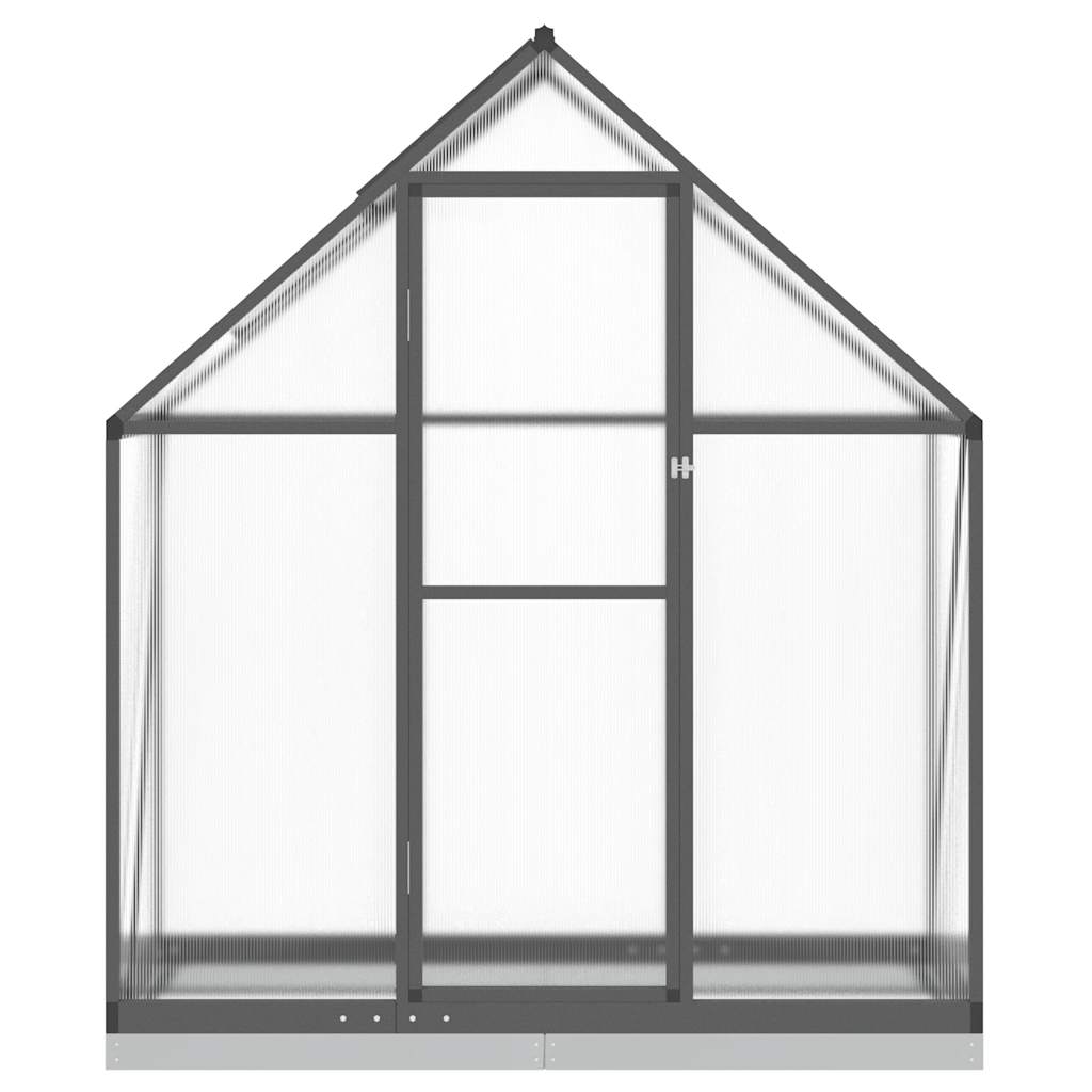 Gewächshaus mit Fundamentrahmen Silbern 169x114x202 cm Alu