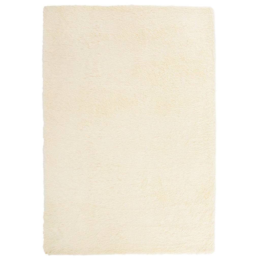 Teppich Shaggy Hochflor NAVARRA Beige 60x100 cm Polyester