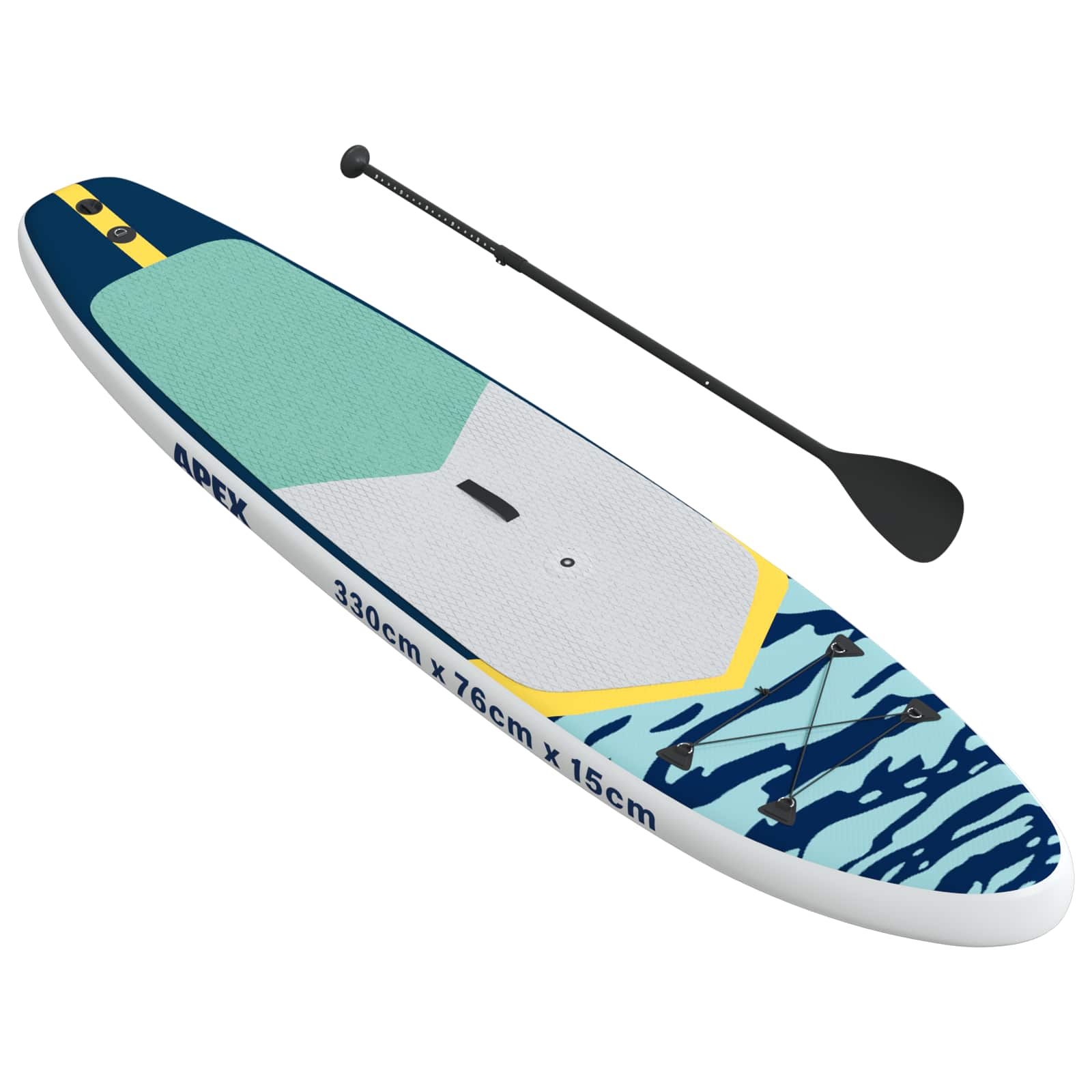 Aufblasbares SUP-Board mit Segel HYDROS 330 x 76 x 15 cm Türkis