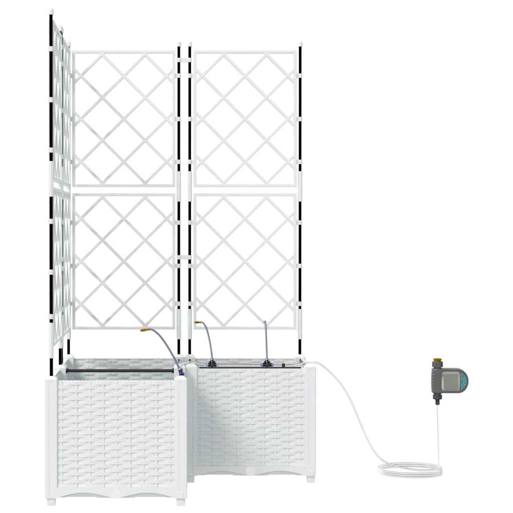 Garten-Pflanzgefäß 4 Stk. Braun 160 x 40 x 22 cm PP