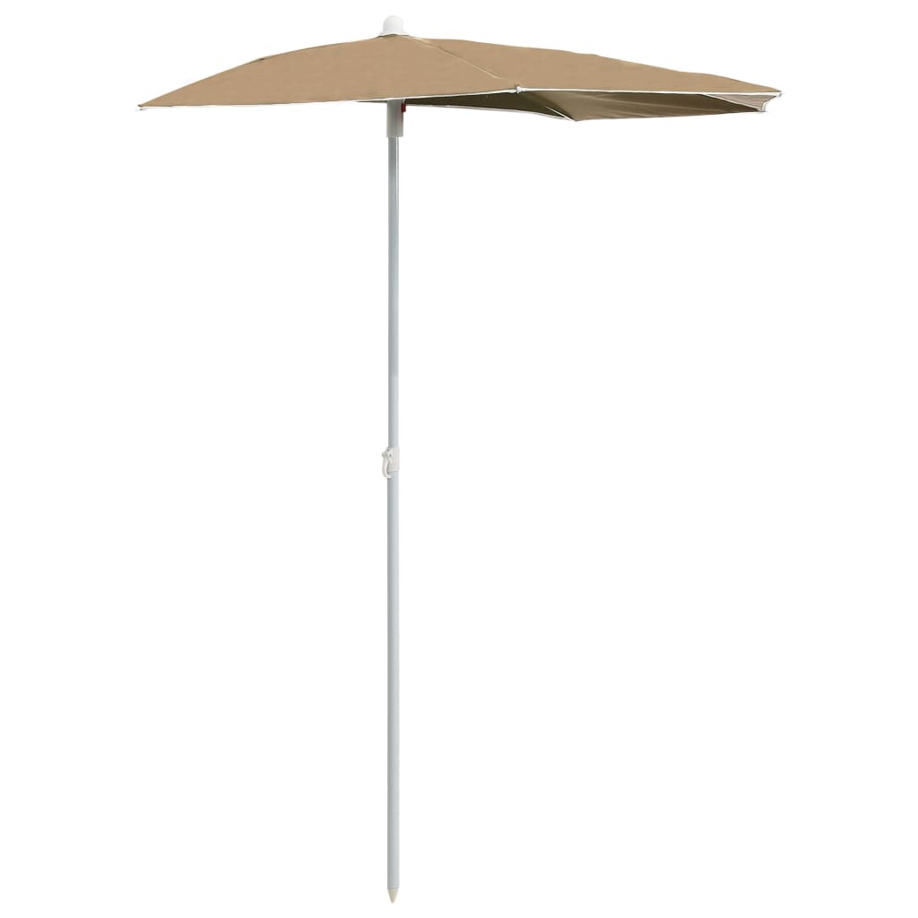 Halb-Sonnenschirm mit Mast 180x90 cm Anthrazit