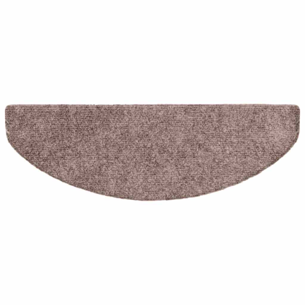 Stufenmatten Selbstklebend 15 Stk. 56x17x3 cm Hellbraun Halbrund