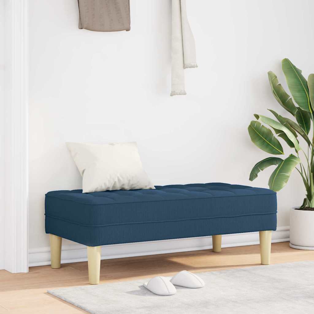 Bank mit Kissen Hellgrau 113 x 57 x 39 cm Stoff