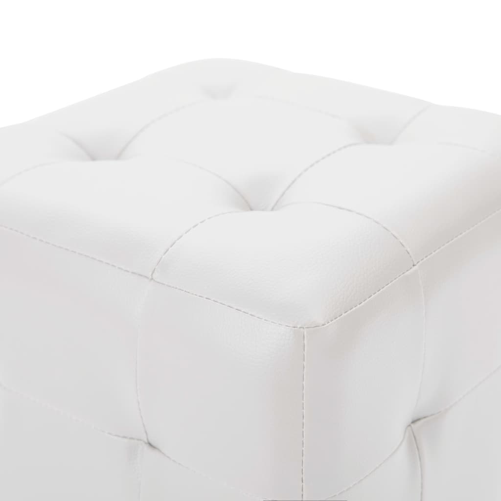 Pouf 2 Stk. Grau 30x30x30 cm Kunstleder