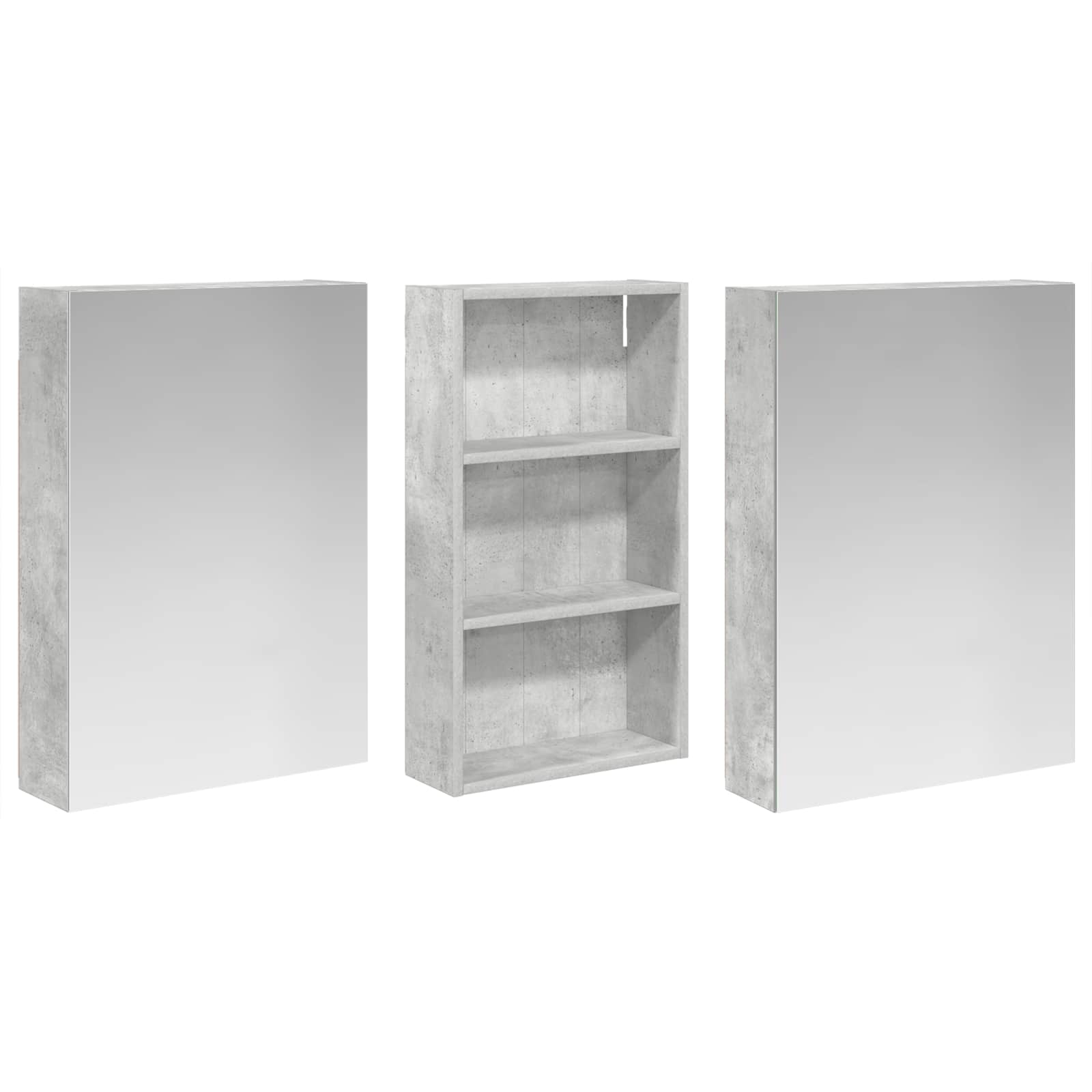 Badezimmerschrank-Set 3 pcs 80 x 10,5 x 50 cm Holzwerkstoff