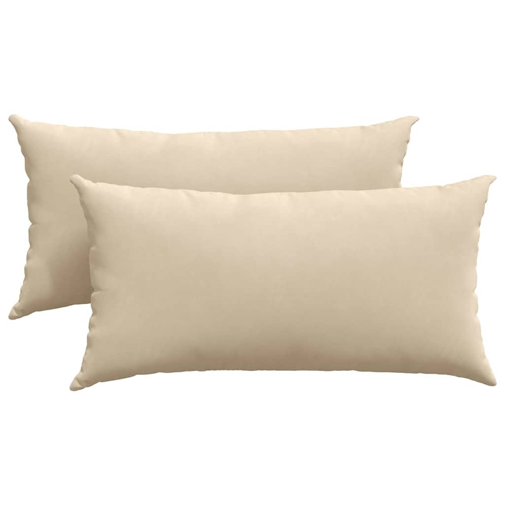 Sofakissen 2 Stück Taupe 50 x 30 cm Stoff