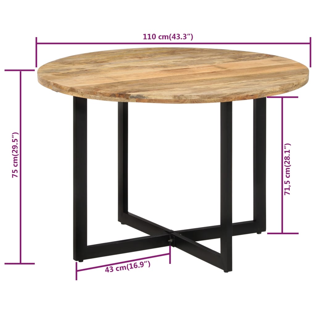 Esstisch 110x75 cm Altholz Massivholz