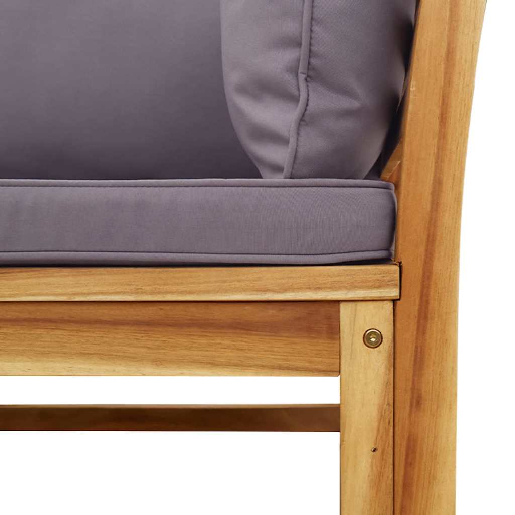 4-tlg. Garten-Lounge-Set mit Kissen Massivholz Akazie