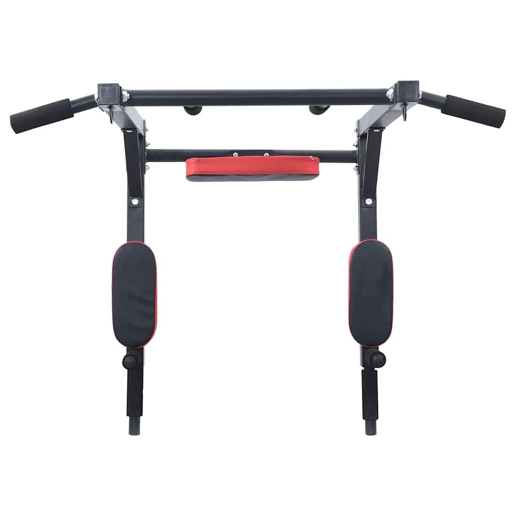 Dip Station Schwarz und Rot 72,5 x 70 x 31 cm