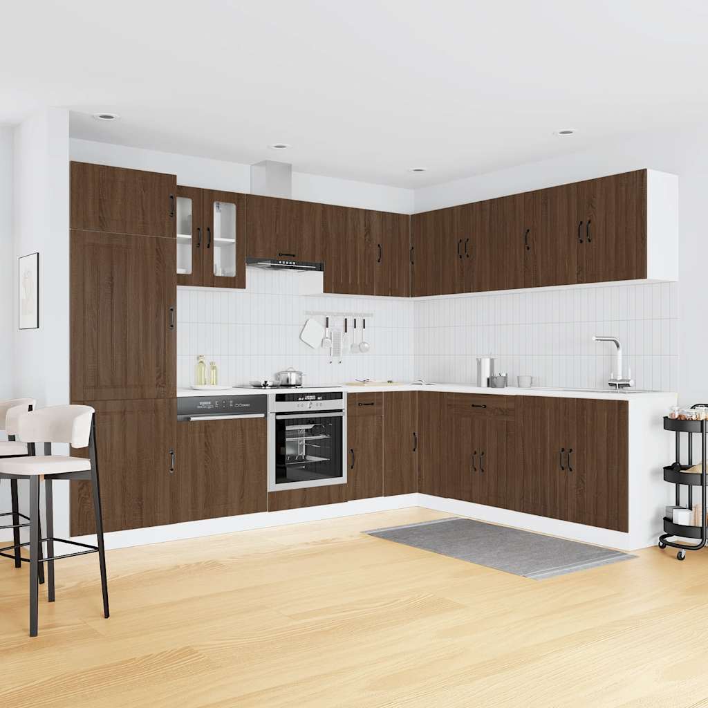 14-tlg. Küchenschrank-Set Lucca Weiß Holzwerkstoff