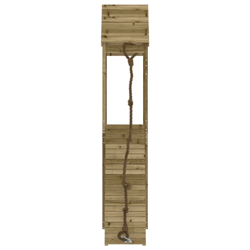 Spielturm mit Kletterwand Massivholz Kiefer