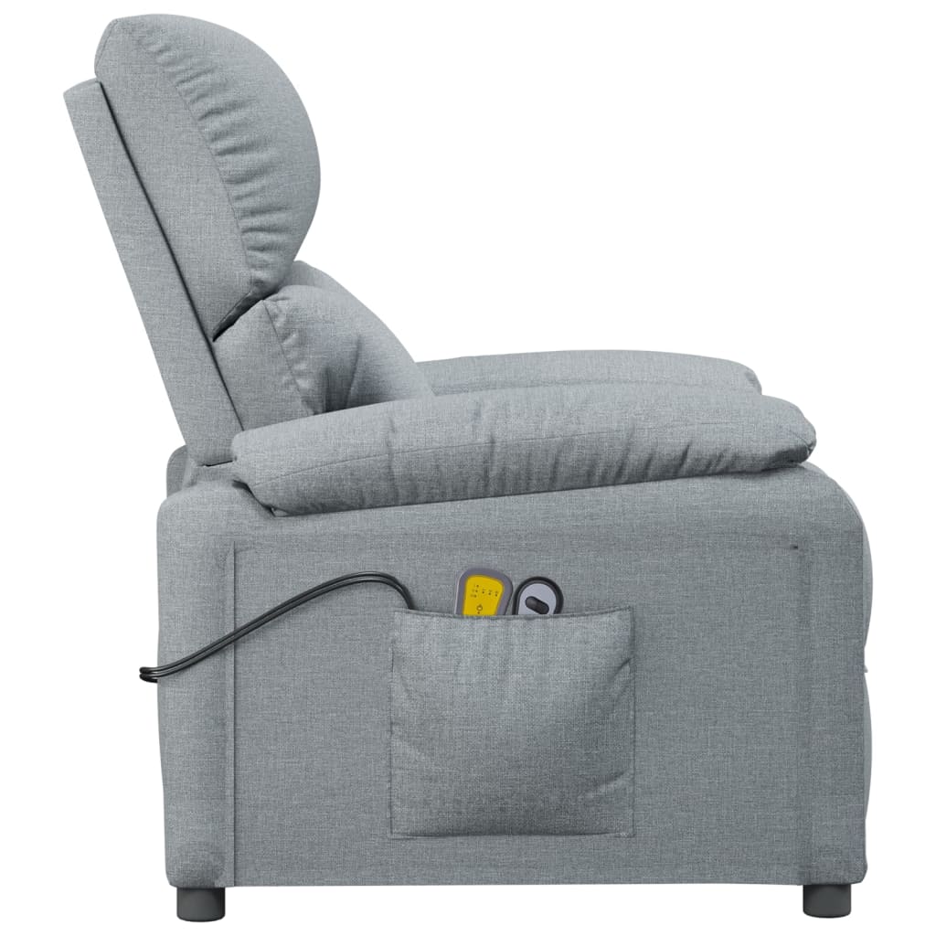 Massagesessel Elektrisch Schwarz Stoff