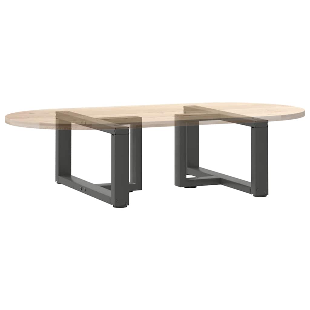 Couchtischbeine T-Form 2 Stk. Schwarz 30x25x(30-31) cm Stahl