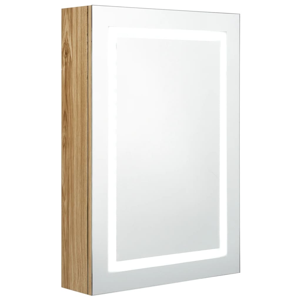 LED-Spiegelschrank fürs Bad Glänzend Weiß 50x13x70 cm